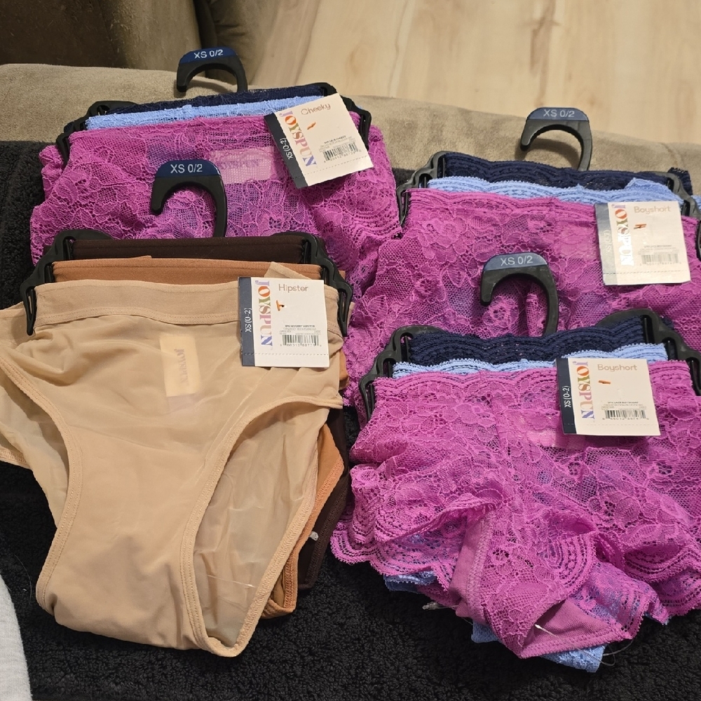Joyspun Size XS Underwear Bundle- Cheeky, Hipster, Boycut New In Package